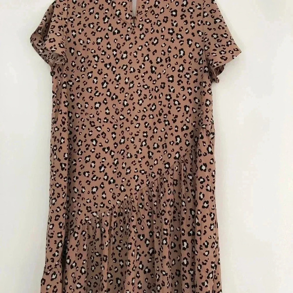 NWT Hayden Los Angeles Leopard Asymmetrical Swing Dress - Picture 6 of 6